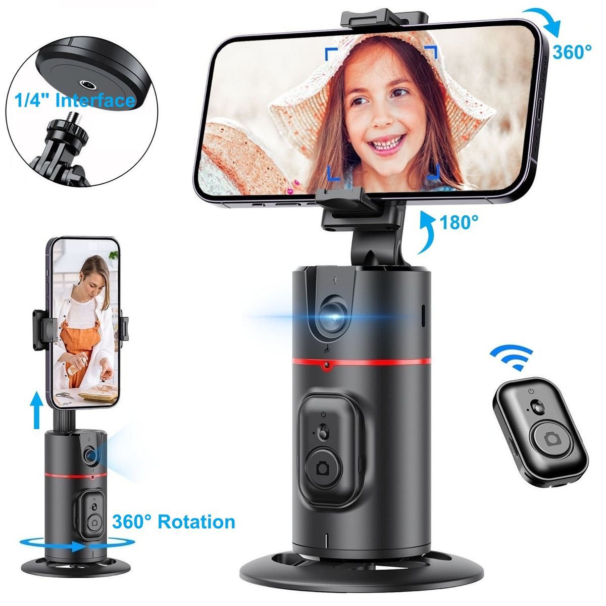 Auto Face Tracking 360° Tripod